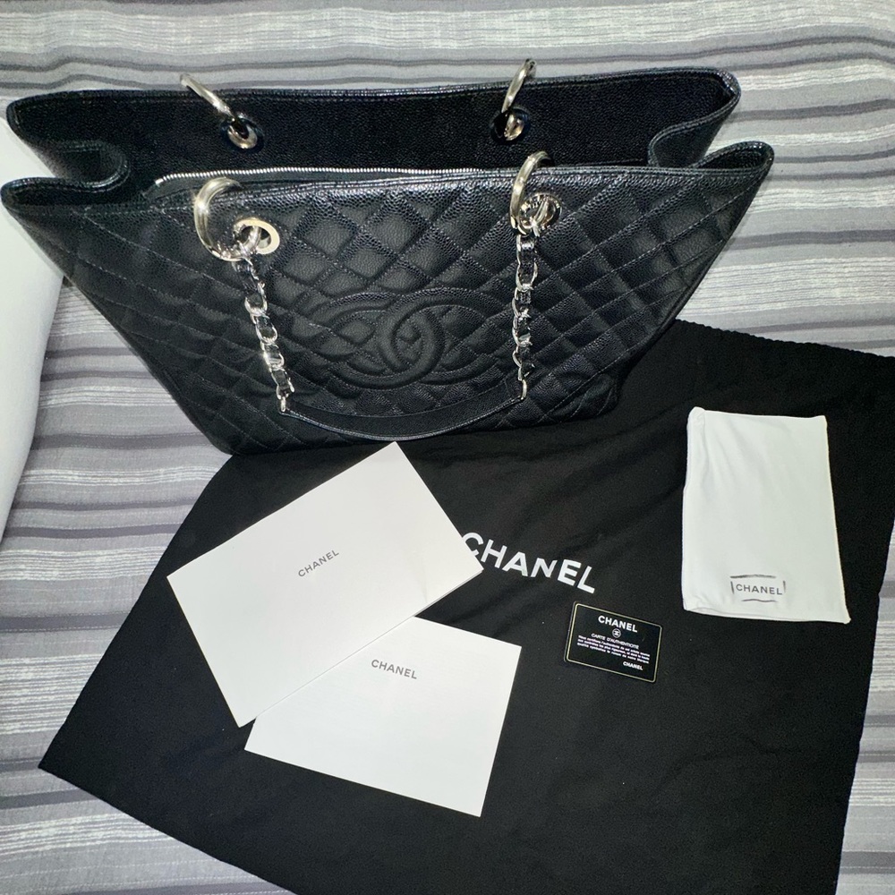 Chanel X Caviar GST Grand Shopping Tote Bag Black 🖤